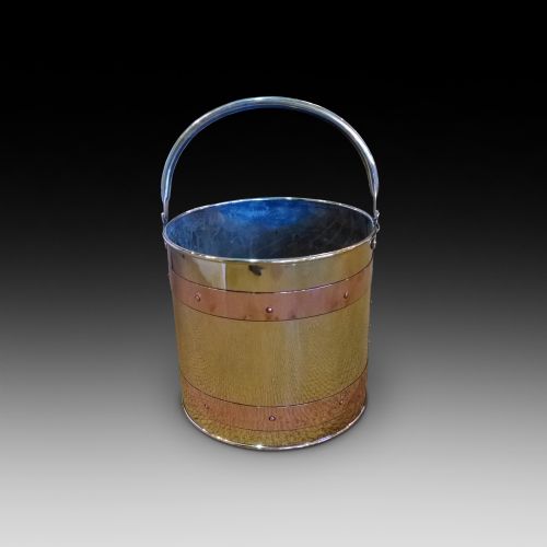 Late 19th Century Brass Log Bucket
