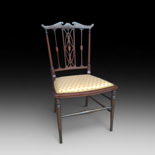 Inlaid Mahogany Occasional Chair