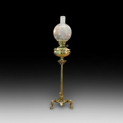 Victorian Brass Oil Lamp