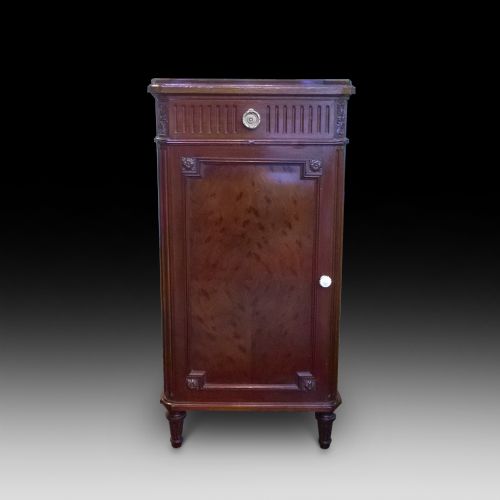 Late 19th Century "Plum Pudding" Mahogany Pot Cupboard