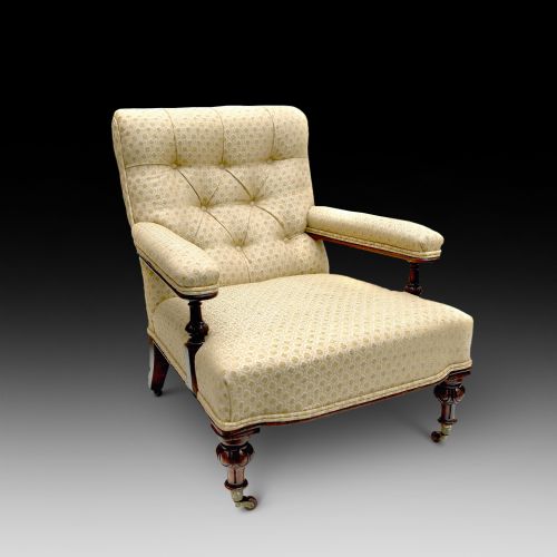 Victorian Mahogany Easy Armchair