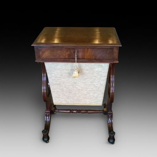 Late Regency Mahogany Sewing Table