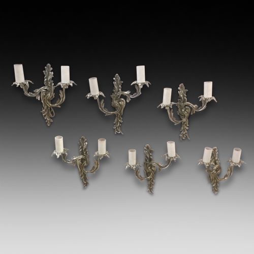Set of Six Rococo Style Wall Lights
