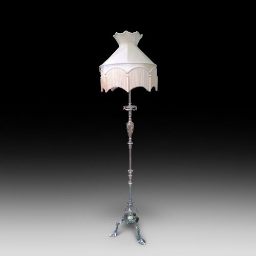 Early 20thc Brass Standard Lamp