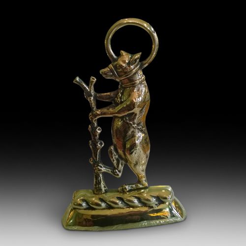 Victorian Brass Bear Door Porter