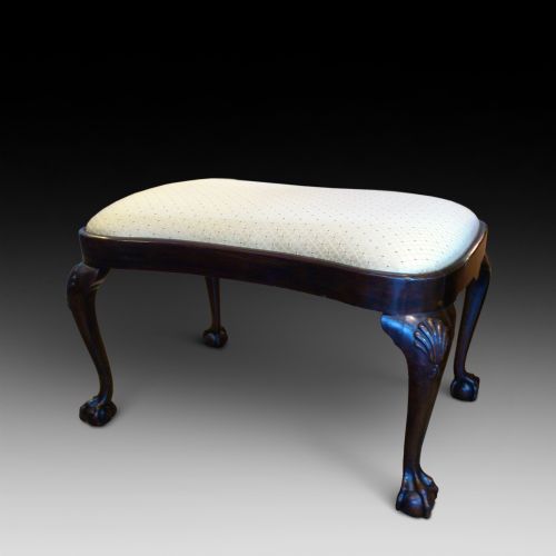 Mahogany Kidney Shaped Stool