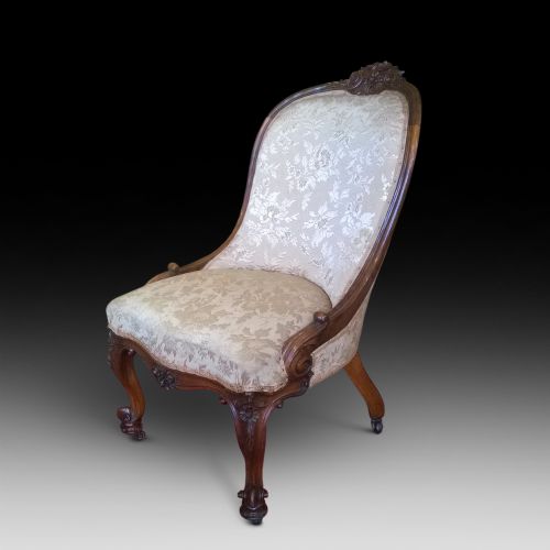 Victorian Walnut Nursing Chair