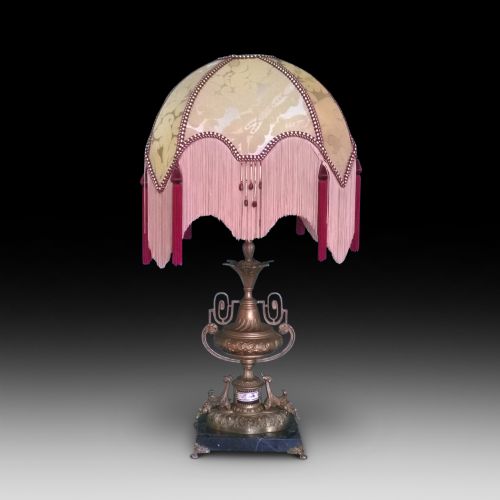 Late 19th Century Gilt Metal Table Lamp