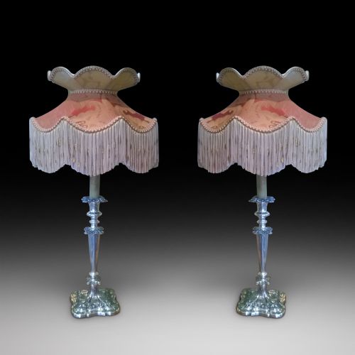Pair of Victorian Silver Plated Candlesticks