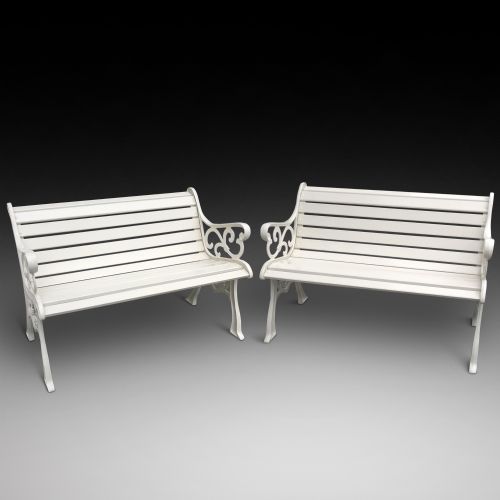 Pair of Cast Iron Garden Benches