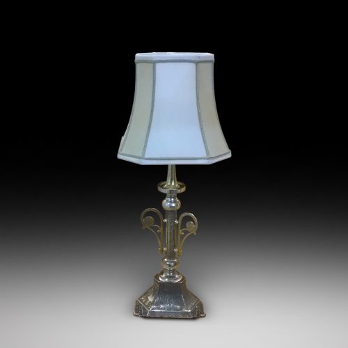 Victorian Silver Plated Table Lamp