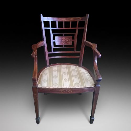 Edwardian Mahogany Armchair