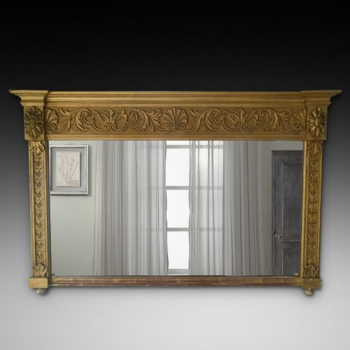 Victorian Giltwood Over Mantle Mirror