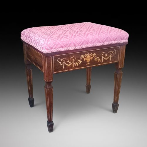 Fine Quality Edwardian Rosewood Piano Stool