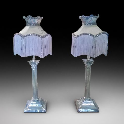 Pair of Edwardian Brass Table Lamps