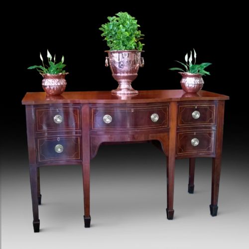 Late Georgian Mahogany Serpentine Sideboard