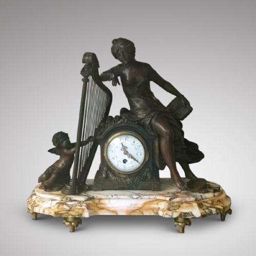 Late 19th Century Spelter and Marble Centrepiece