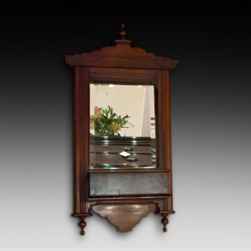 Edwardian Walnut Hall Mirror