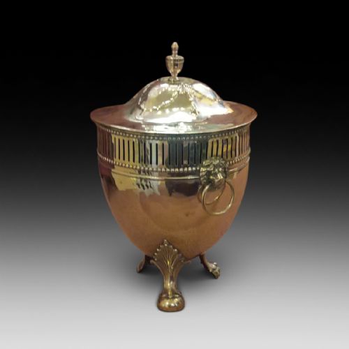 Edwardian Brass Coal Bin