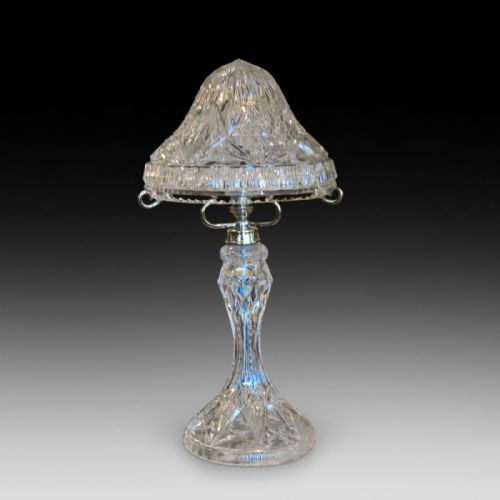 1930'S Cut Glass "Mushroom" Table Light