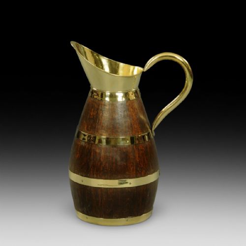 1920'S Large Coopered Oak Ewer