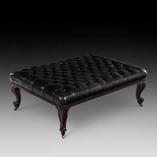 Large Victorian Mid Mahogany Socialite Stool