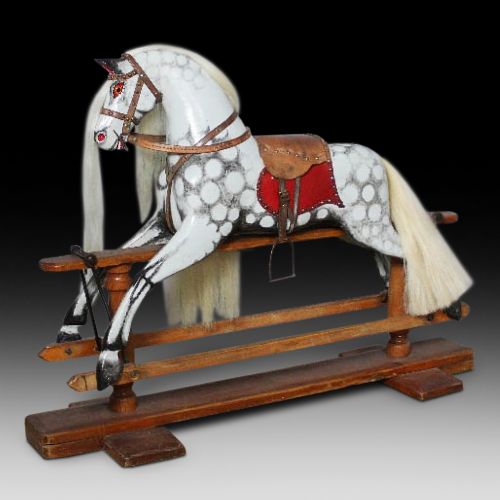 A Late 19th Century Wooden Ayres Rocking Horse