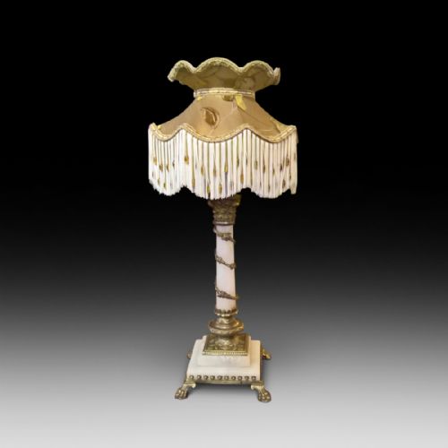Edwardian Alabaster Table Lamp