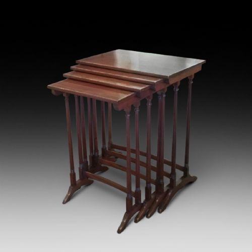 Edwardian Mahogany Nest of Four Tables