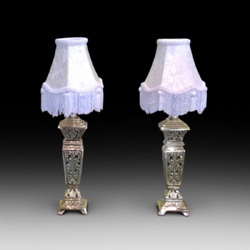 Pair of Lacquered Brass Table Lamps