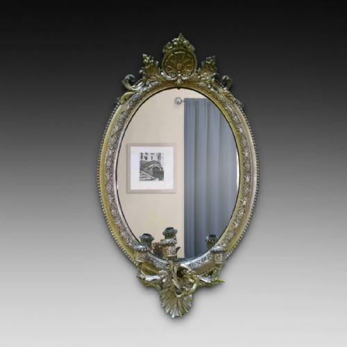 Victorian Giltwood and Gesso Mirror