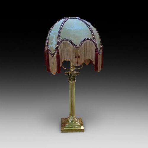 Victorian Brass Oil Lamp Converted to Electric