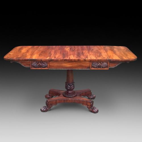 Late Regency Goncalo Alves Sofa Table