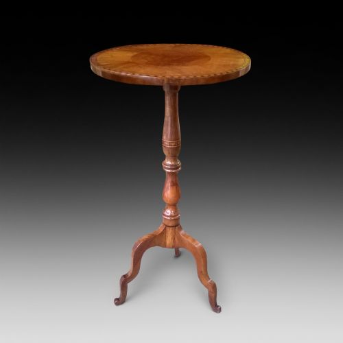 Late19th Century Italian Olive Wood Tripod Table
