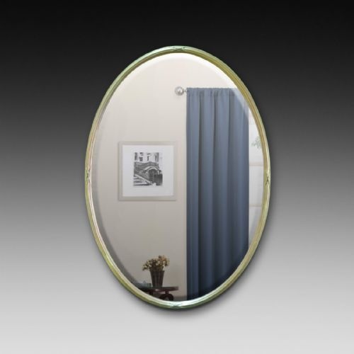 Edwardian Giltwood Oval Mirror