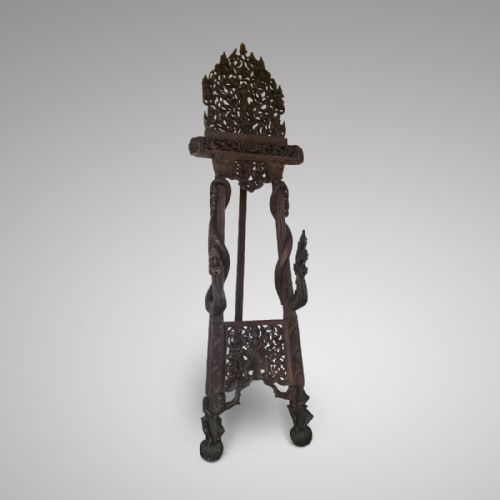 19th Century Indian Carved Teak Easel