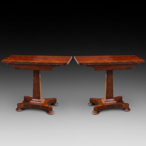 Pair of Elegant Regency Rosewood Tea Tables