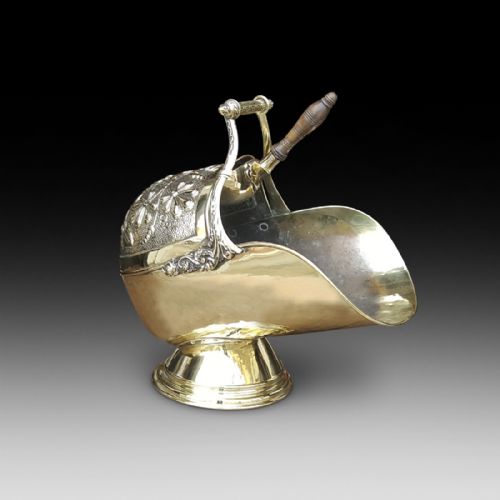 Victorian Brass Coal Helmet