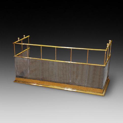Late Victorian Brass and Wirework Fire Guard