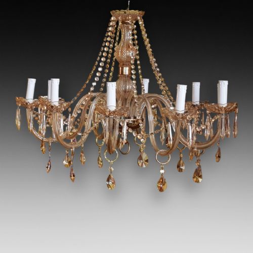 12 Arm Cut Glass and Crystal Chandelier