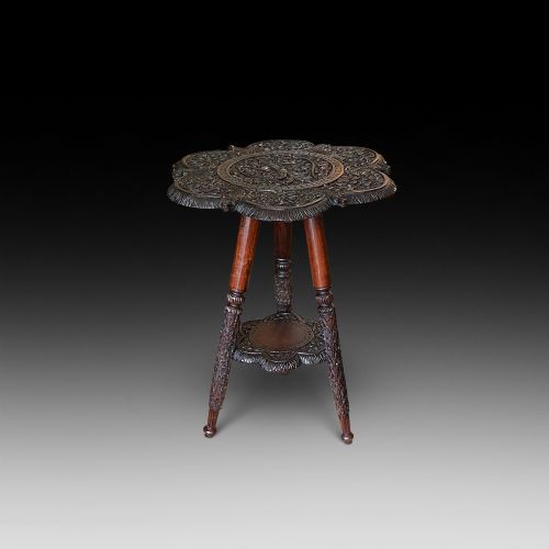 Late 19thc Small Anglo Indian Padouk Side Table