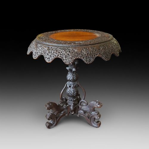 Anglo Indian Padouk Centre Table