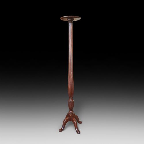 Early 20thc Tall Mahogany Torchere Plant Stand