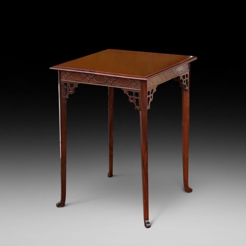 Edwardian Mahogany Square Side Lamp Table