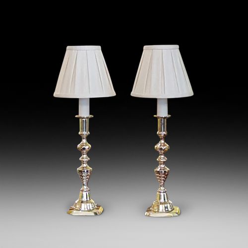 Pair of Edwardian Brass Table Lamps