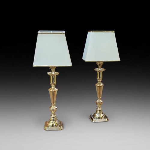Pair of Edwardian Brass Candlesticks