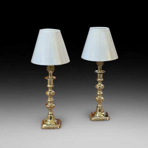 Pair of Edwardian Brass Candlesticks