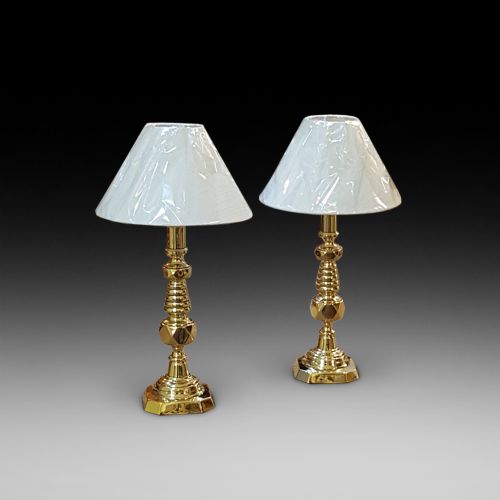 Pair of Large Edwardian Brass Candlesticks