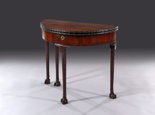 George II Mahogany Fold Over Card Table