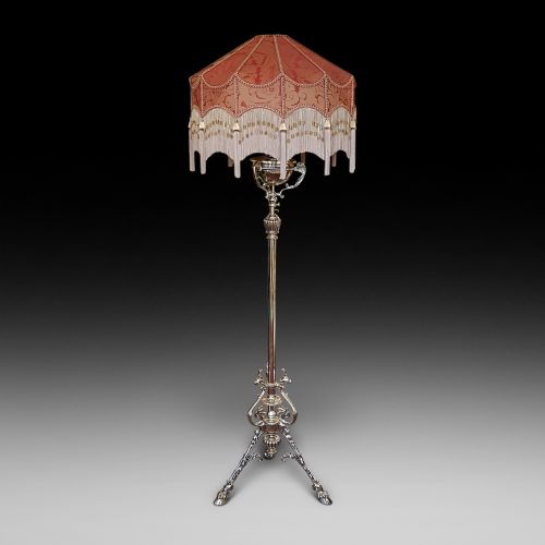 Victorian Oil Standard Lamp - Converted to Electric